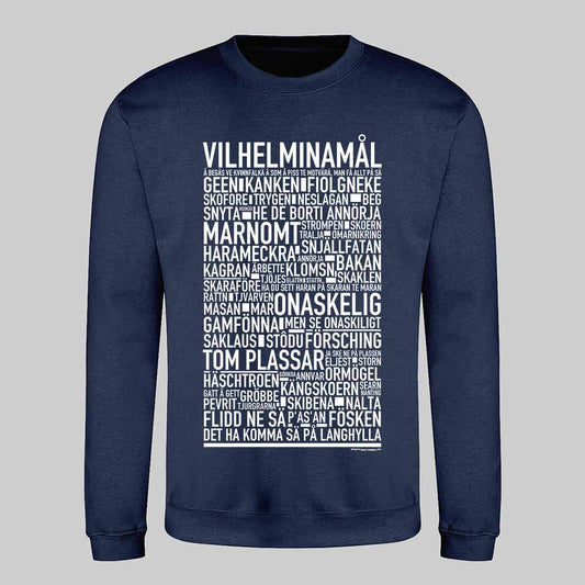 Vilhelminamål Dialekt Text Sweatshirt
