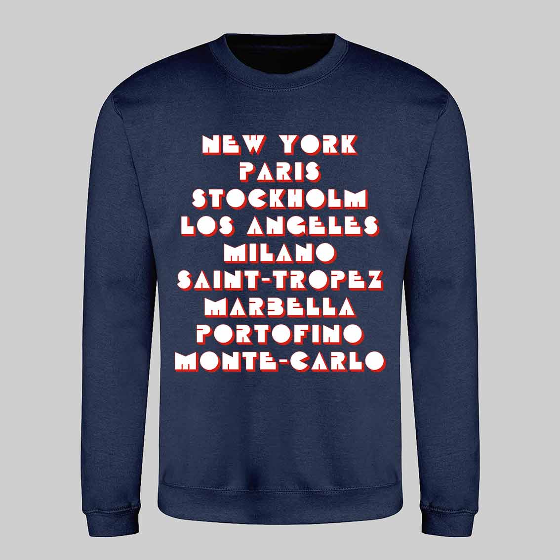 Elegant Cities Text Sweatshirt