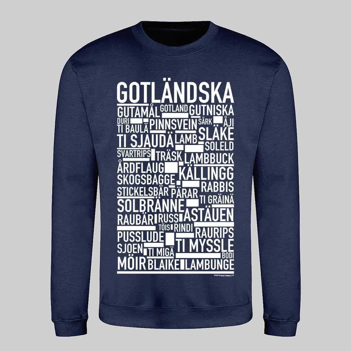 Gotländska Dialekt Text Sweatshirt