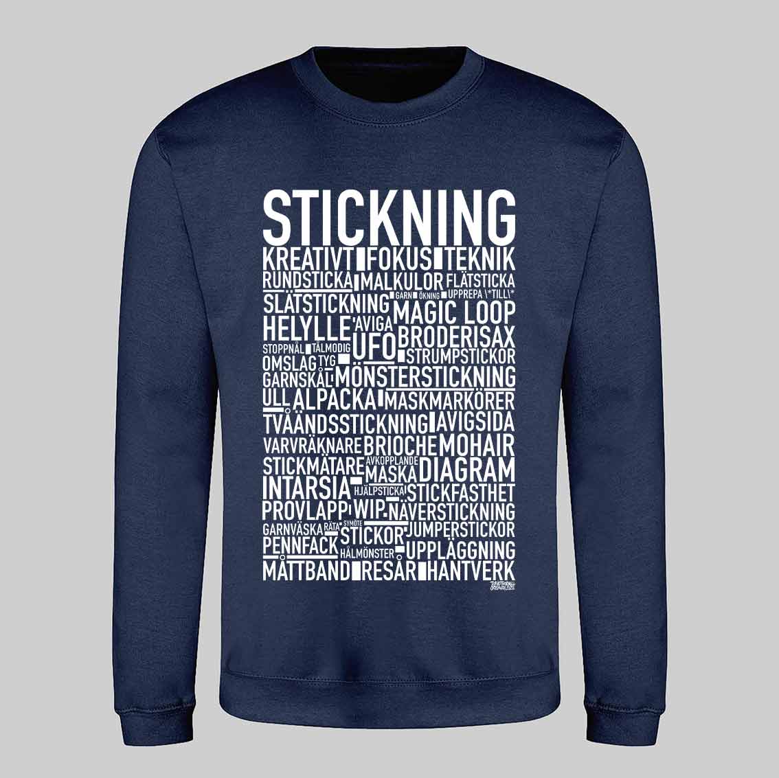 Stickning Text Sweatshirt
