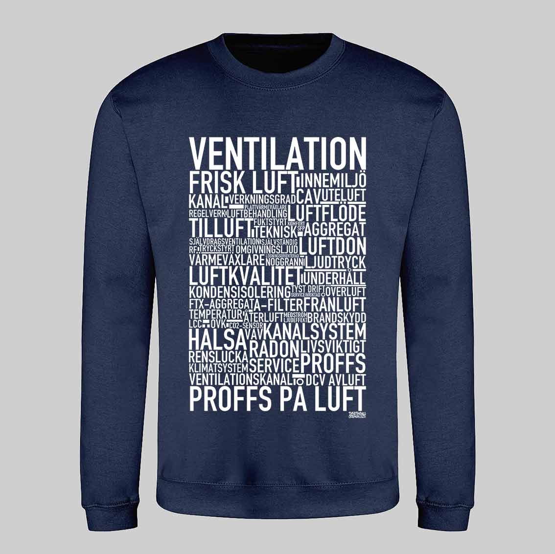 Ventilation Text Sweatshirt