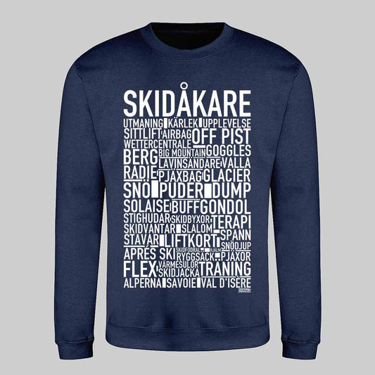 Skidåkare Text Sweatshirt