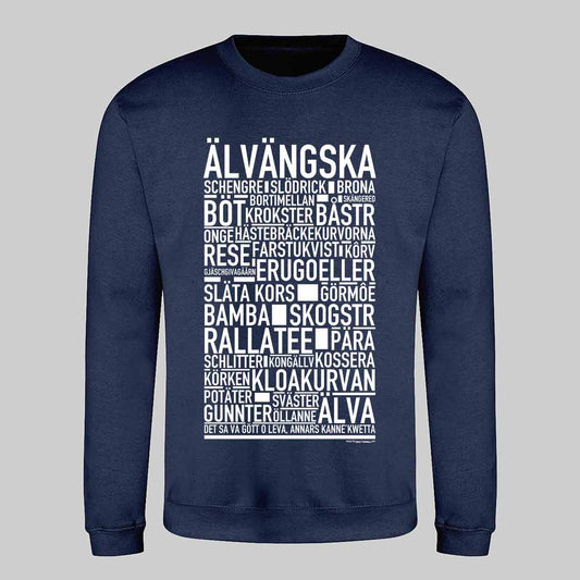 Älvängska Dialekt Text Sweatshirt