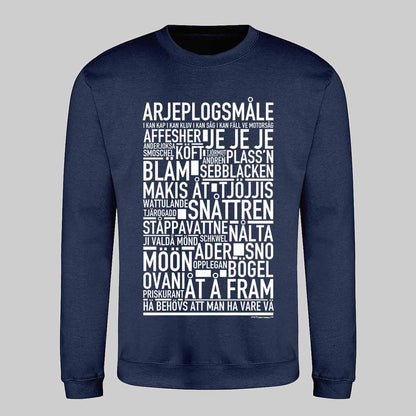 Arjeplogsmåle Dialekt Text Sweatshirt