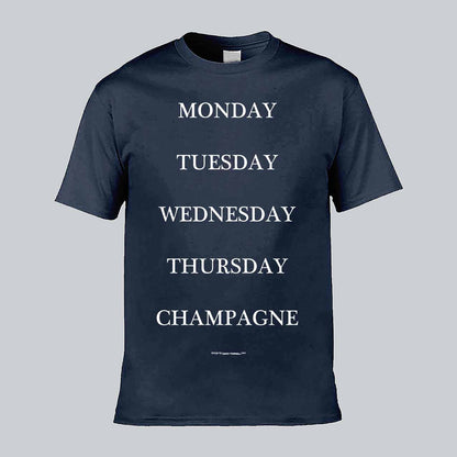 Weekdays Champagne Text T-shirt