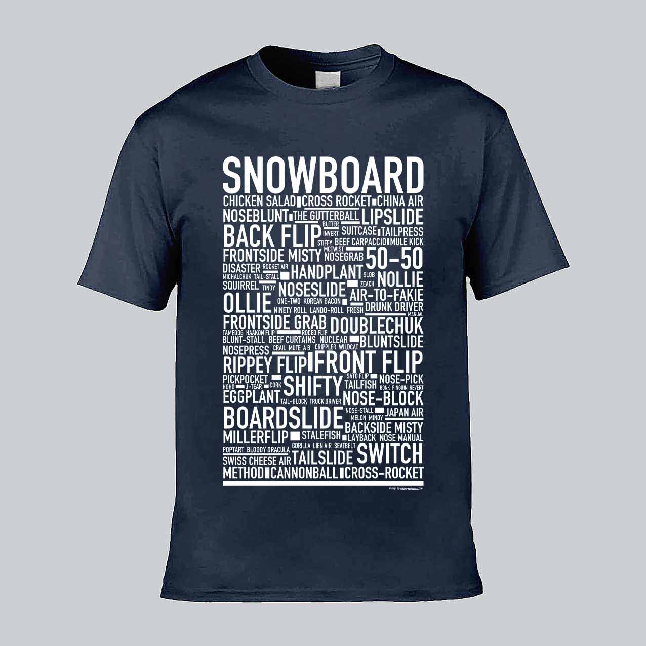 Snowboard Text T-shirt