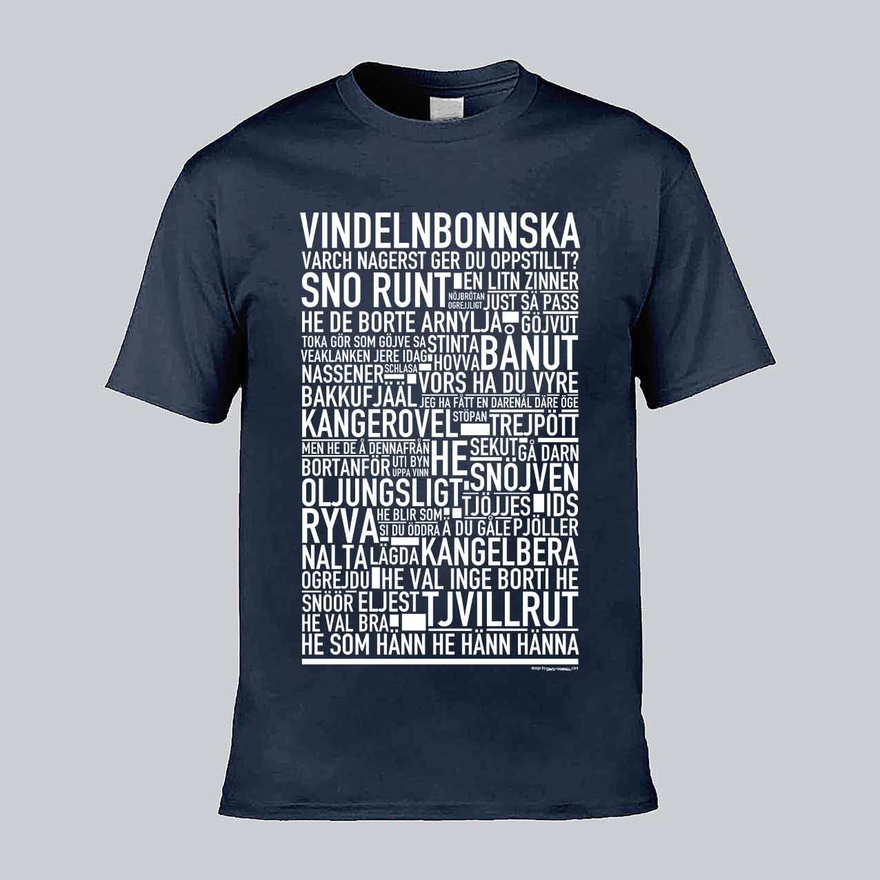 Vindelnbonnska Dialekt Text T-shirt