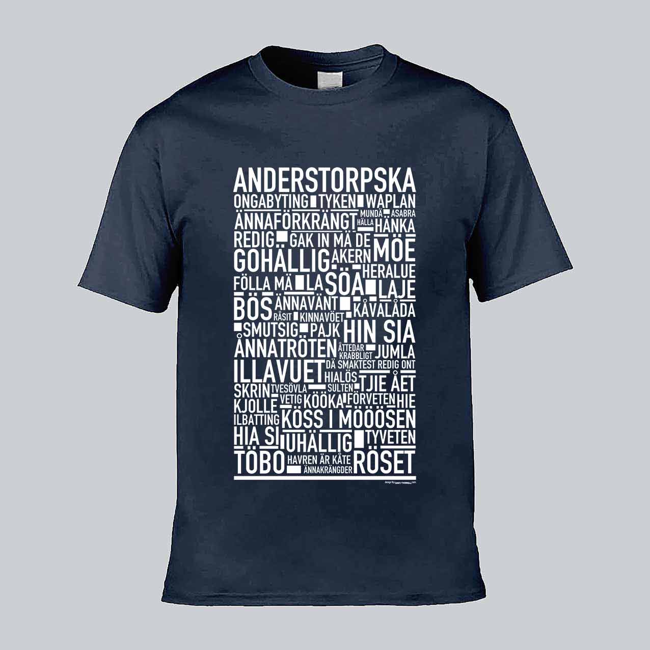 Anderstorpska Dialekt Text T-shirt