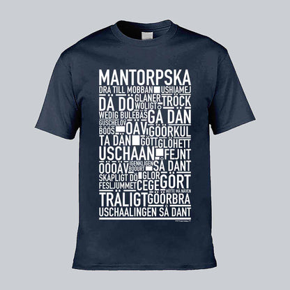 Mantorpska Dialekt Text T-shirt