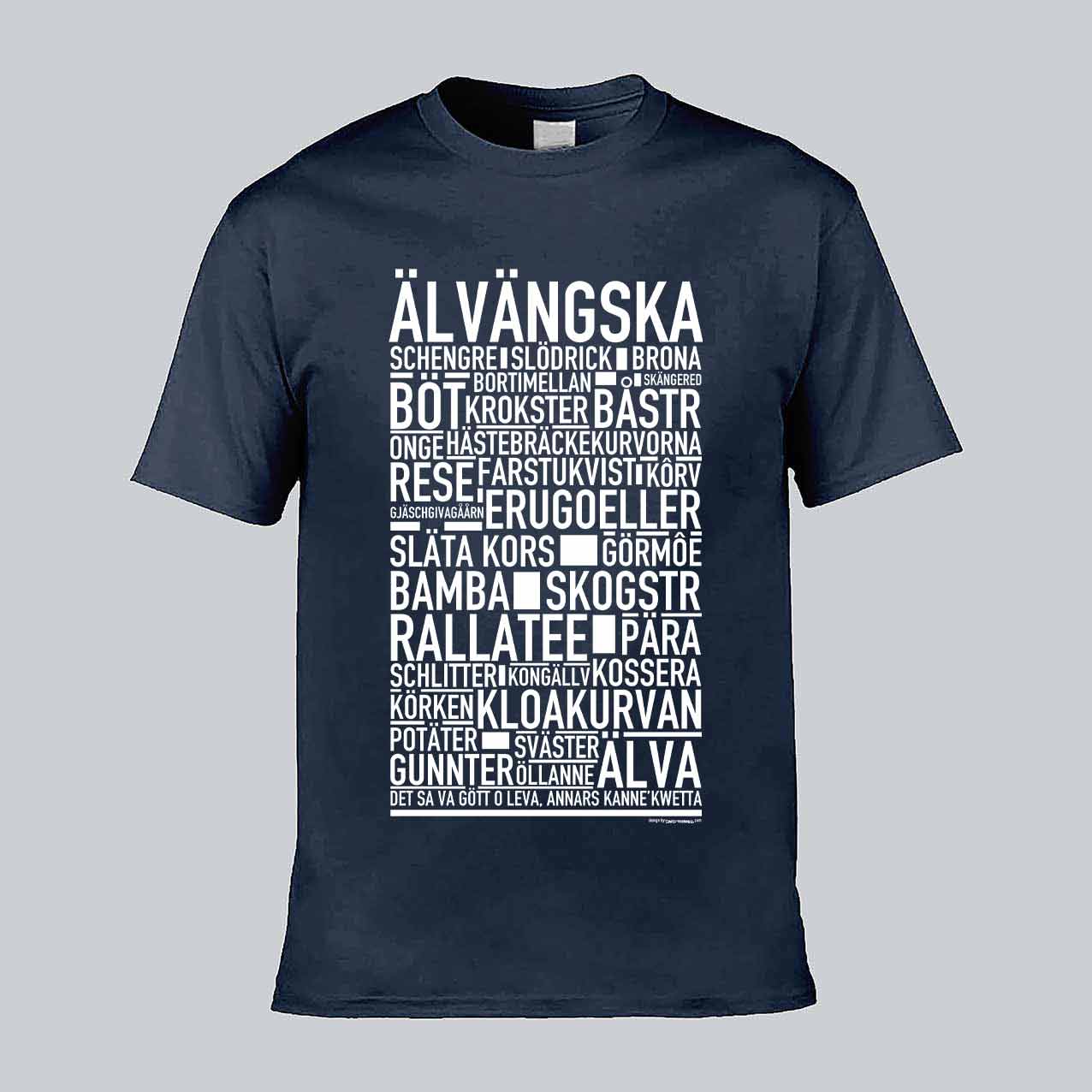 Älvängska Dialekt Text T-shirt