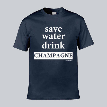 Save Water Text T-shirt