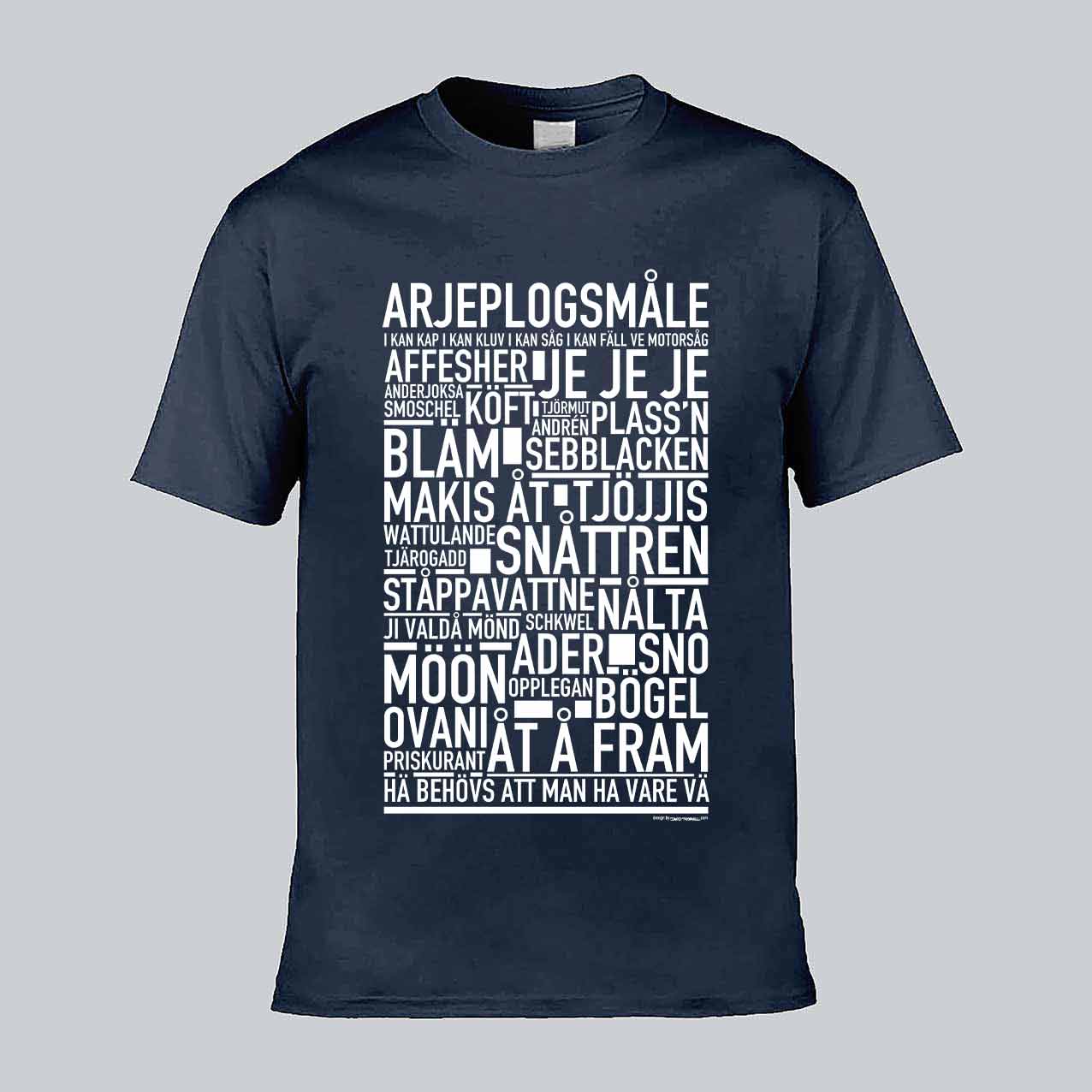 Arjeplogsmåle Dialekt Text T-shirt
