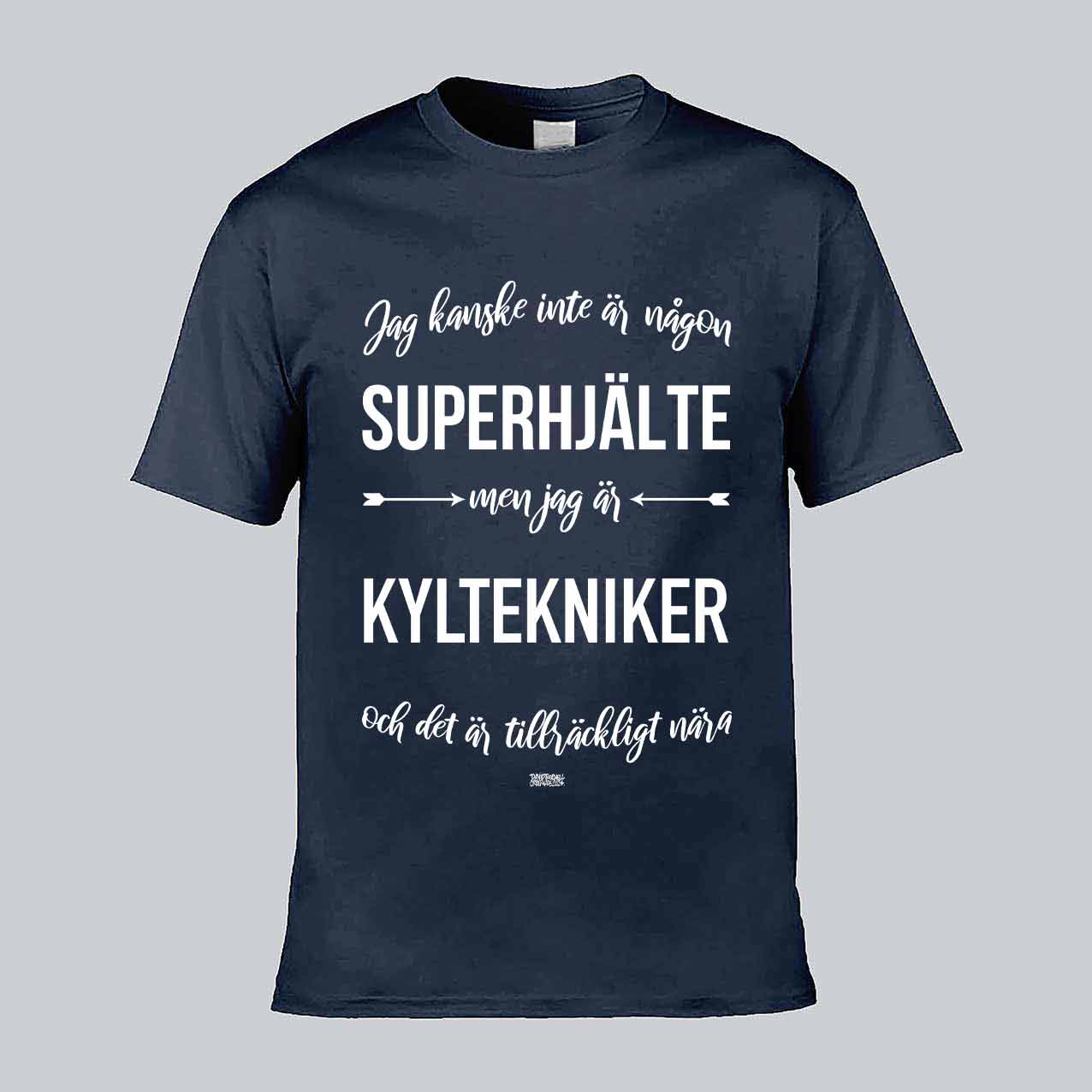 Superhjälte Kyltekniker Text T-shirt