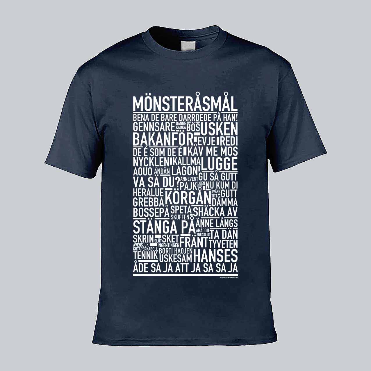 Mönsteråsmål Dialekt Text T-shirt