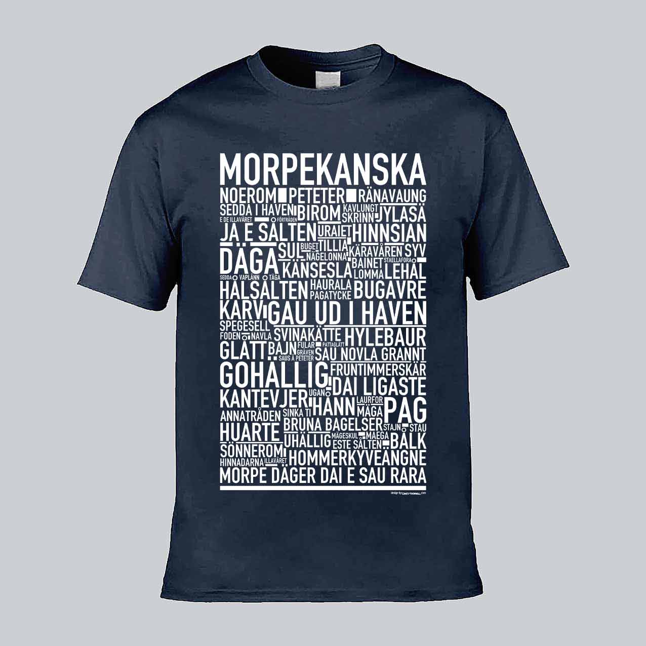 Morpekanska Dialekt Text T-shirt