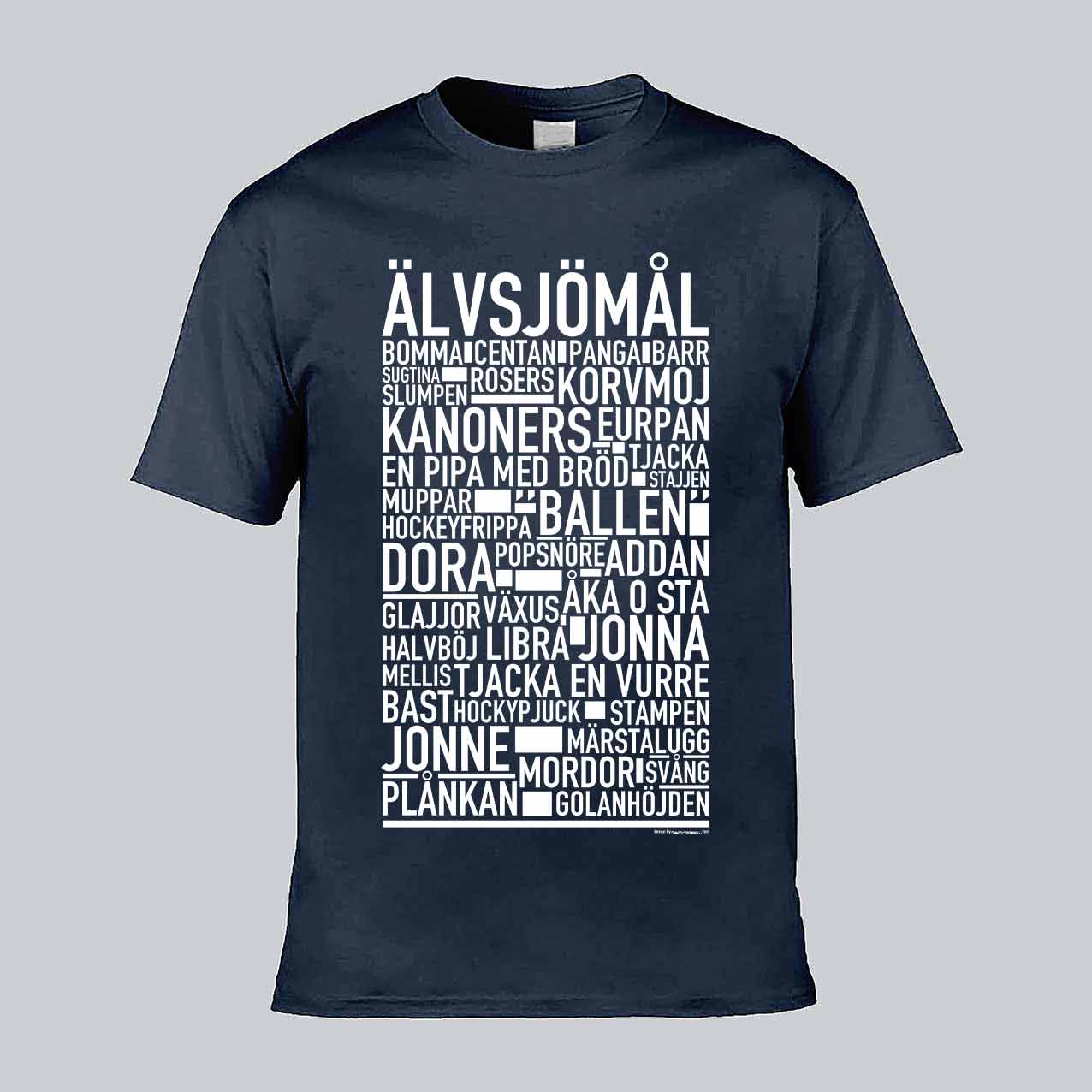Älvsjömål Dialekt Text T-shirt