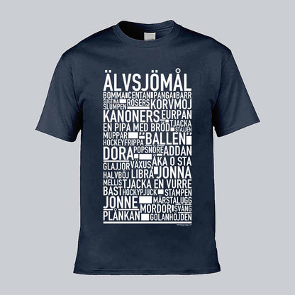 Älvsjömål Dialekt Text T-shirt