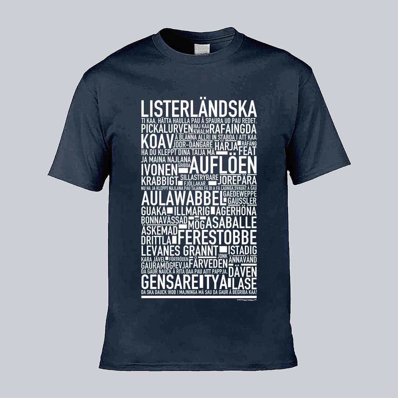Listerländska Dialekt Text T-shirt