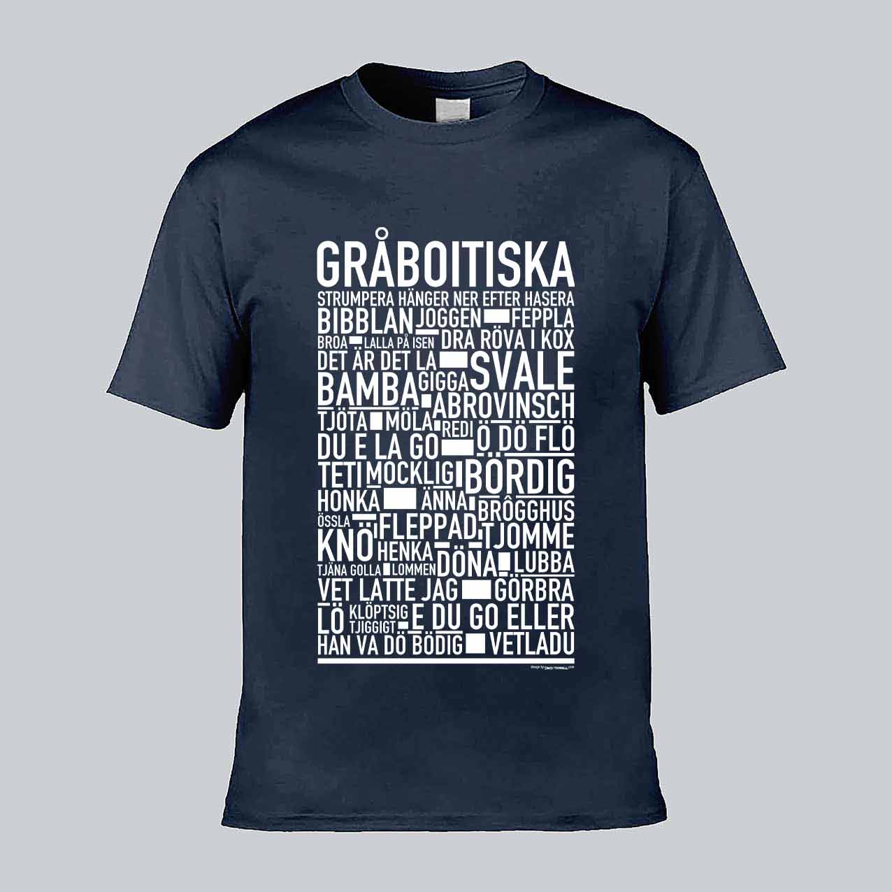 Gråboitiska Dialekt Text T-shirt