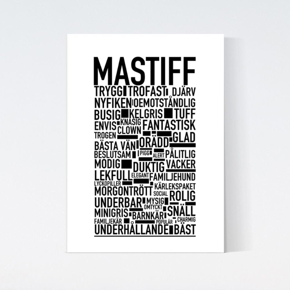 Mastiff Text Poster