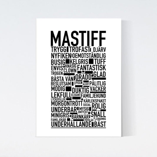 Mastiff Text Poster