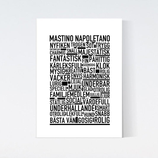 Mastino Napoletano Text Poster