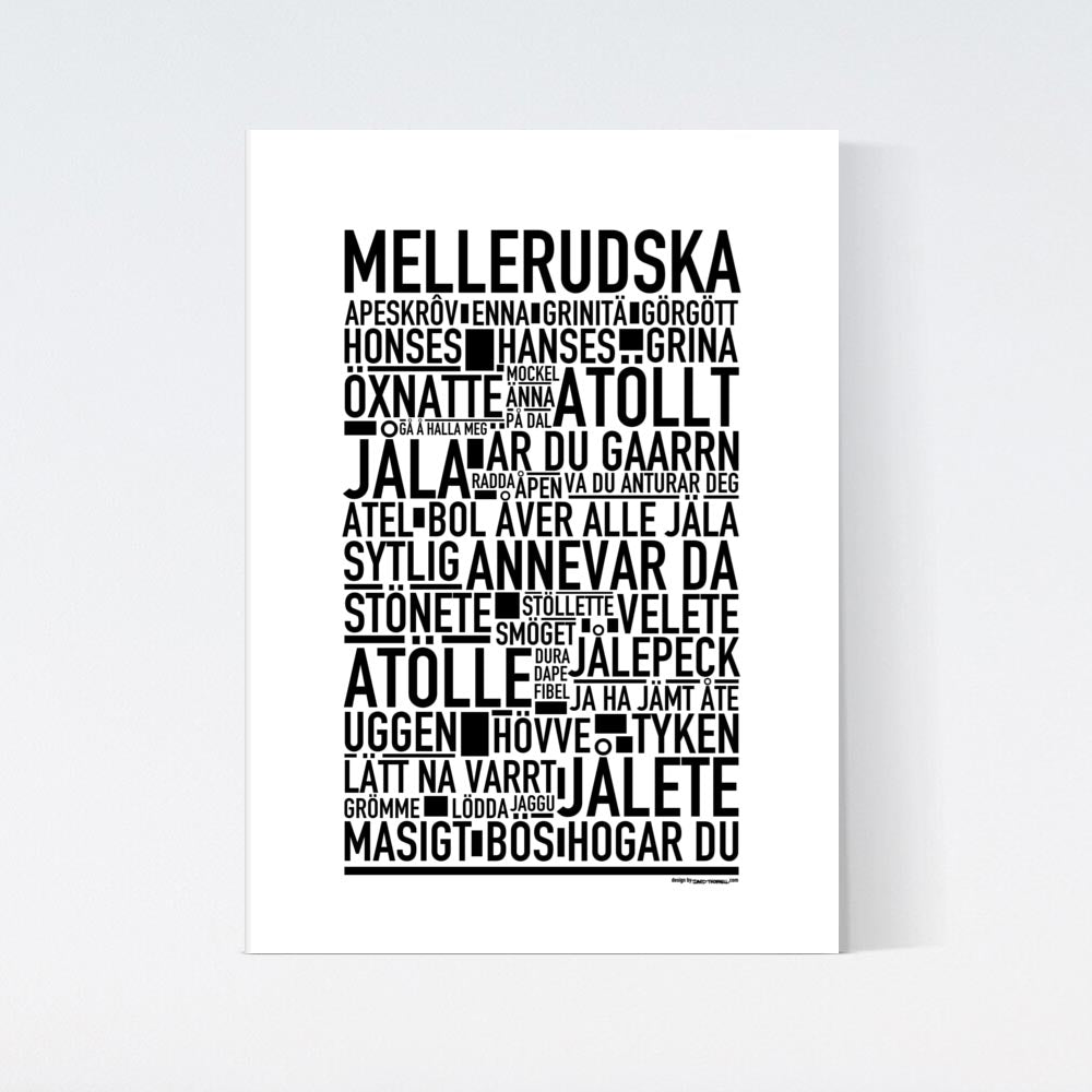 Mellerudska Dialekt Text Poster