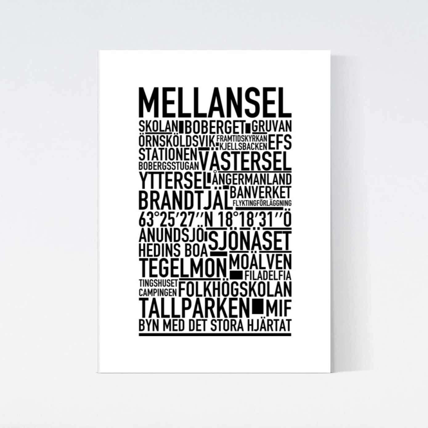 Mellansel Text Poster