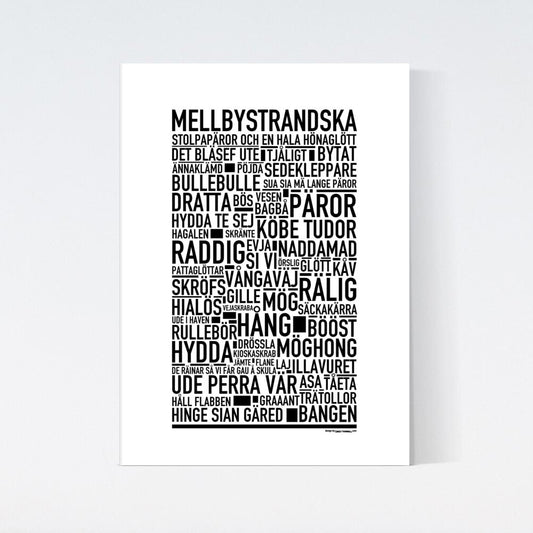 Mellbystrandska Dialekt Text Poster