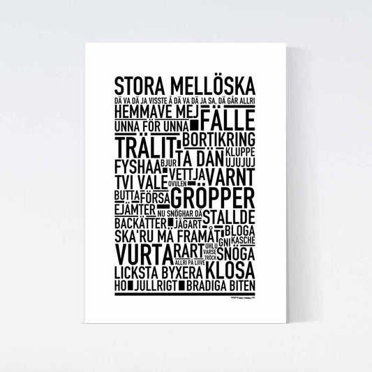 Stora Mellöska Dialekt Text Poster