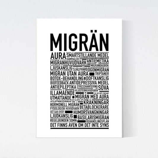 Migrän Text Poster