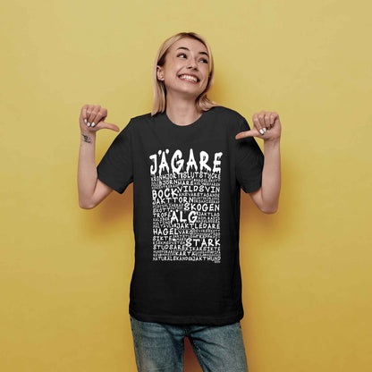 Jägare Graffiti Text T-shirt