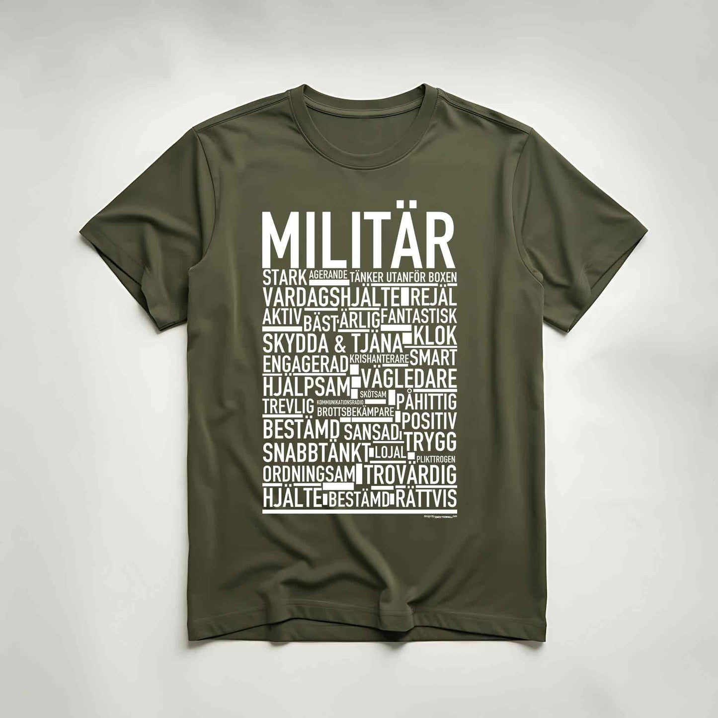 Militär Text T-shirt