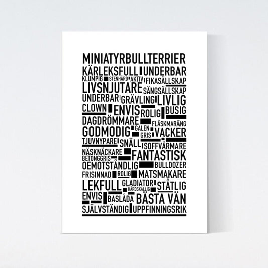 Miniatyrbullterrier Text Poster