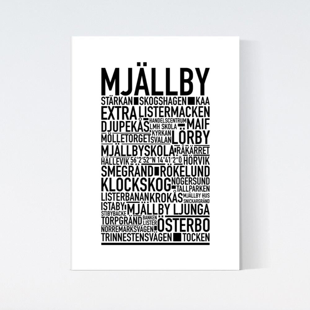 Mjällby Text Poster