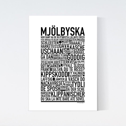 Mjölbymål Dialekt Text Poster