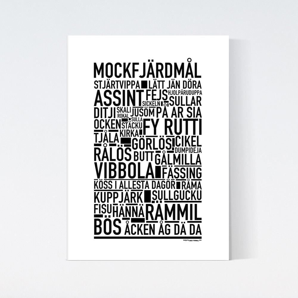 Mockfjärdmål Dialekt Text Poster