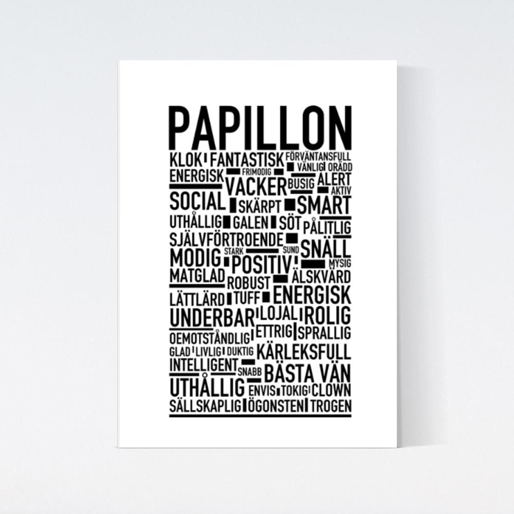 Papillon Text Poster