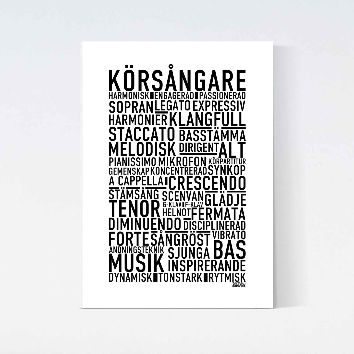 Körsångare Text Poster