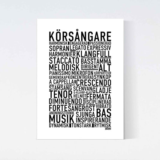 Körsångare Text Poster