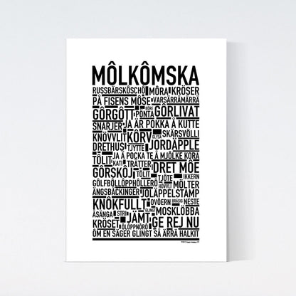 Môlkômska Dialekt Text Poster