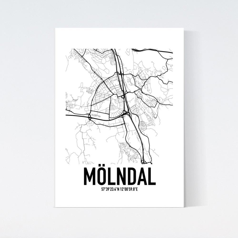 Mölndal Karta Poster