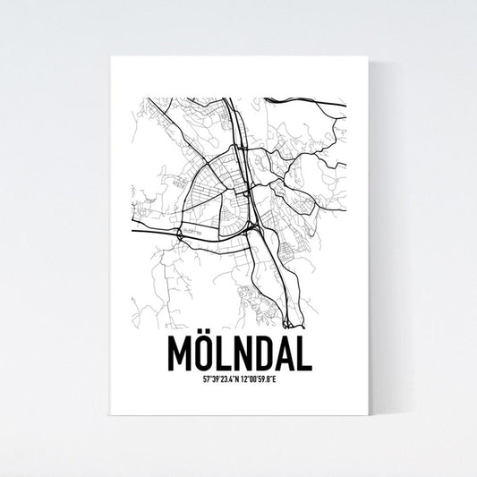 Mölndal Karta Poster