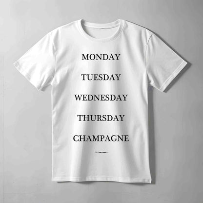 Weekdays Champagne Text T-shirt