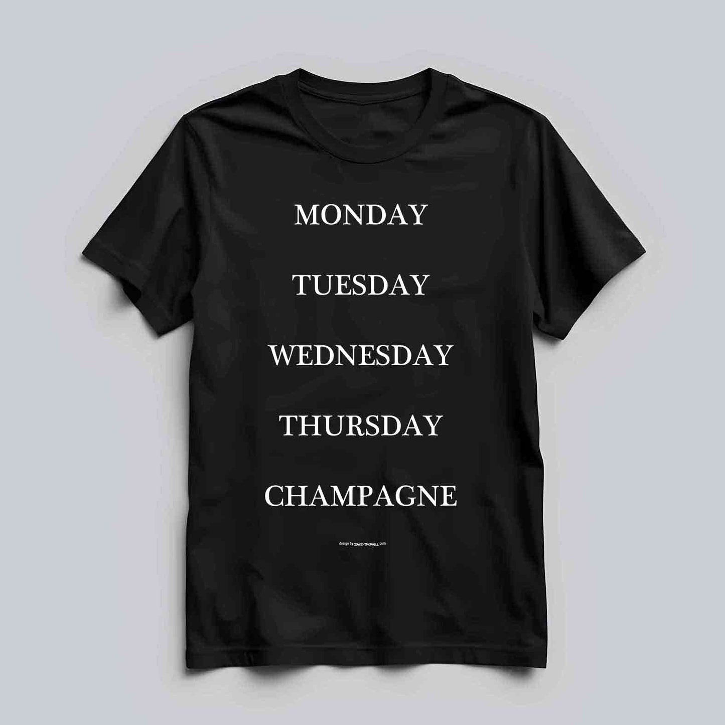 Weekdays Champagne Text T-shirt