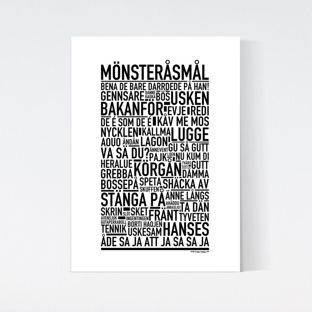 Mönsteråsmål Dialekt Text Poster