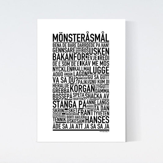 Mönsteråsmål Dialekt Text Poster