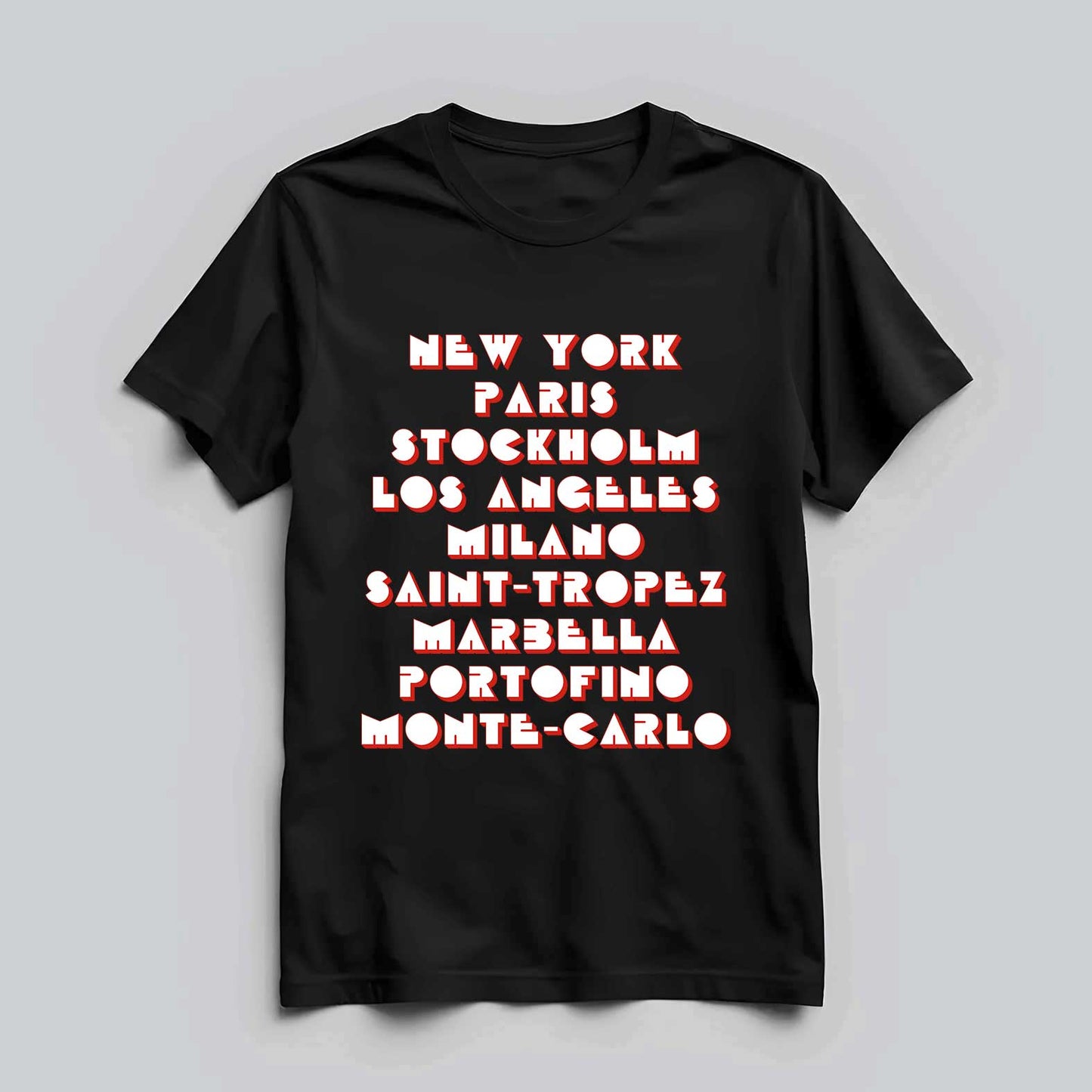 Elegant Cities Text T-shirt