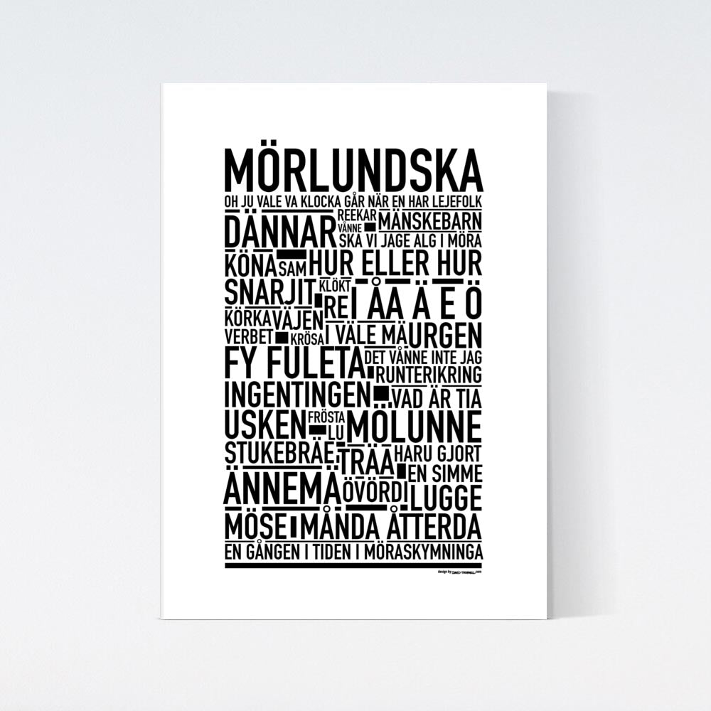 Mörlundska Dialekt Text Poster