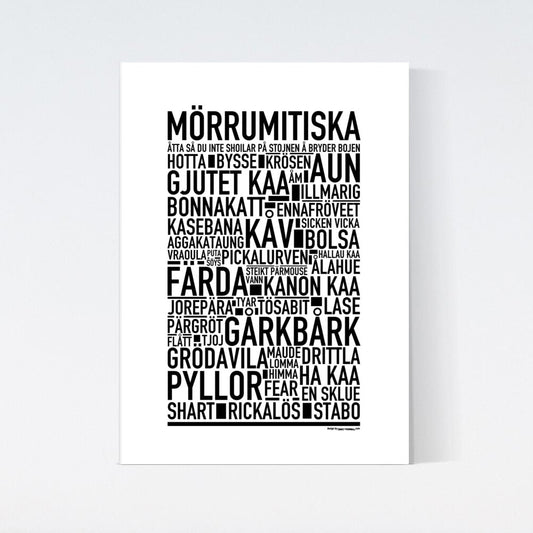 Mörrumitiska Dialekt Text Poster